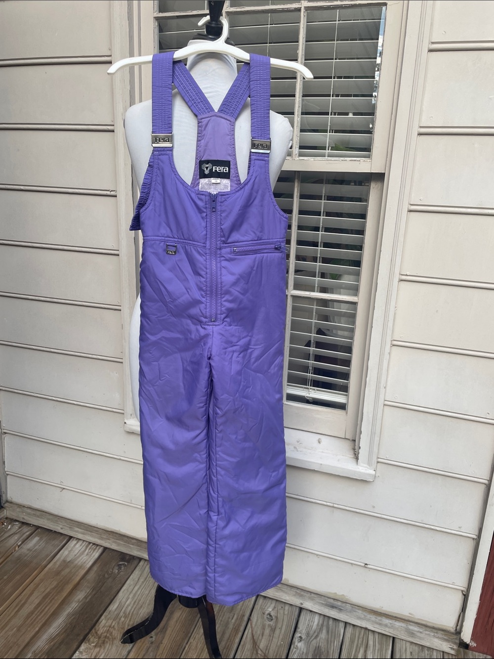 💜 FERA Vintage Purple Ski Bib/ Snow Pants- Girls Size Junior 10